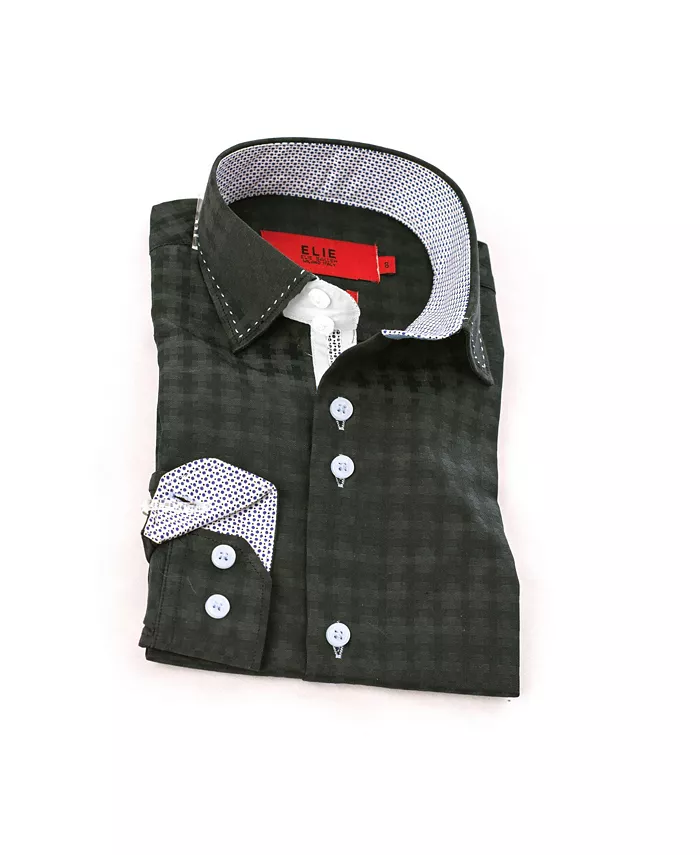 

Черная классическая рубашка на пуговицах для мальчиков Little Boys, slim fit Elie Balleh, черный
