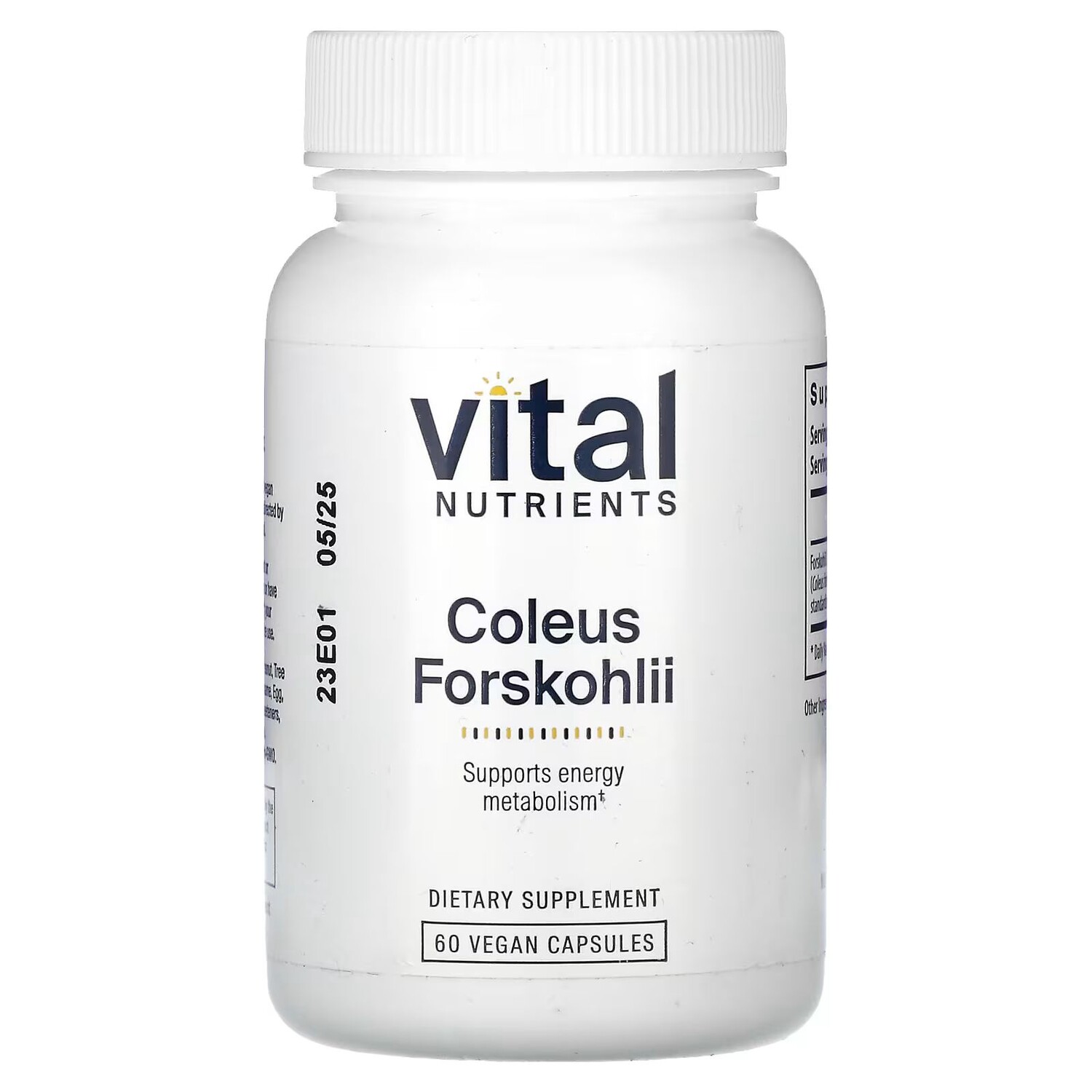 

Coleus Forskohlii, 60 веганских капсул Vital Nutrients