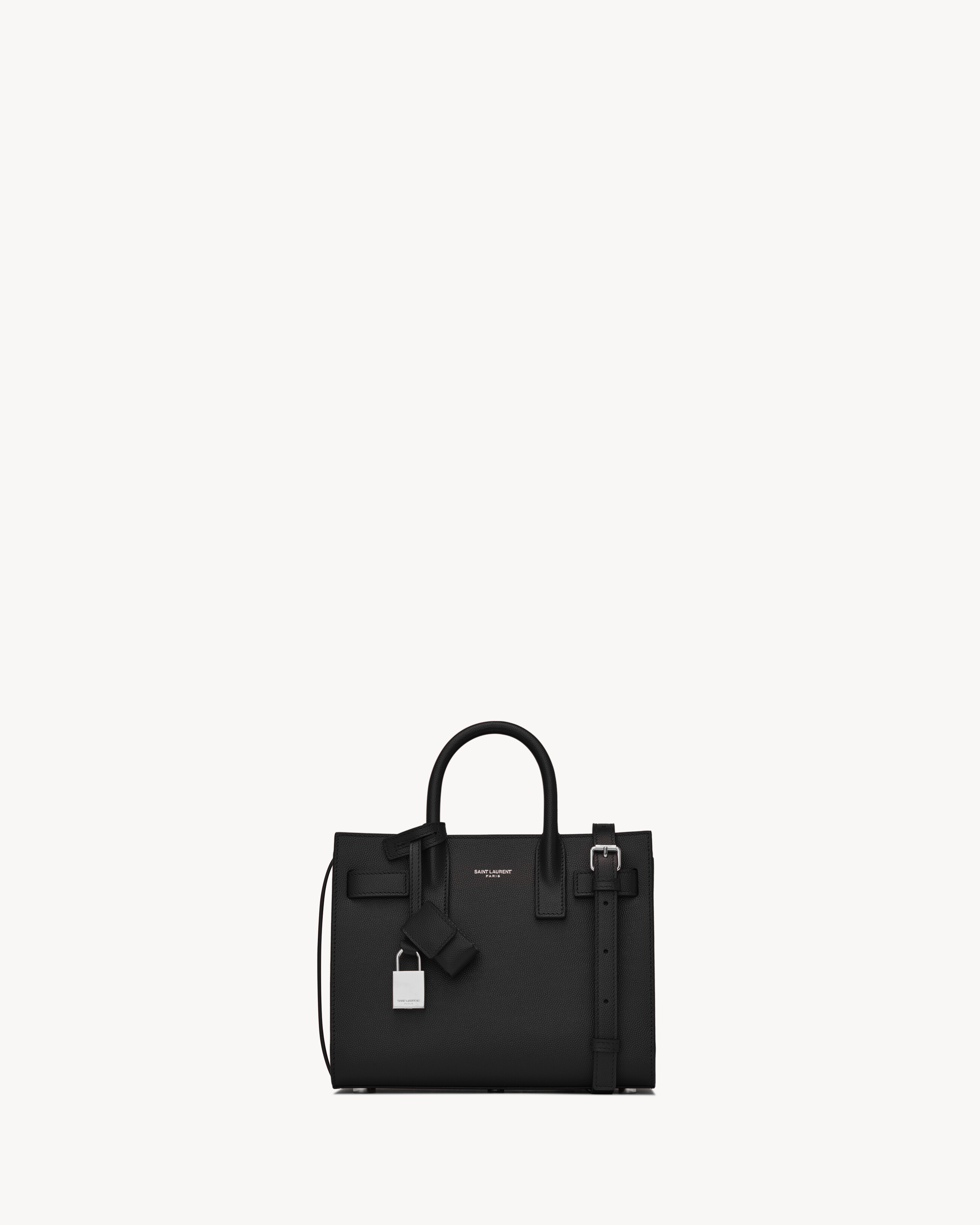 

Сумка Sac de Jour из зернистой кожи - нано Saint Laurent, черный