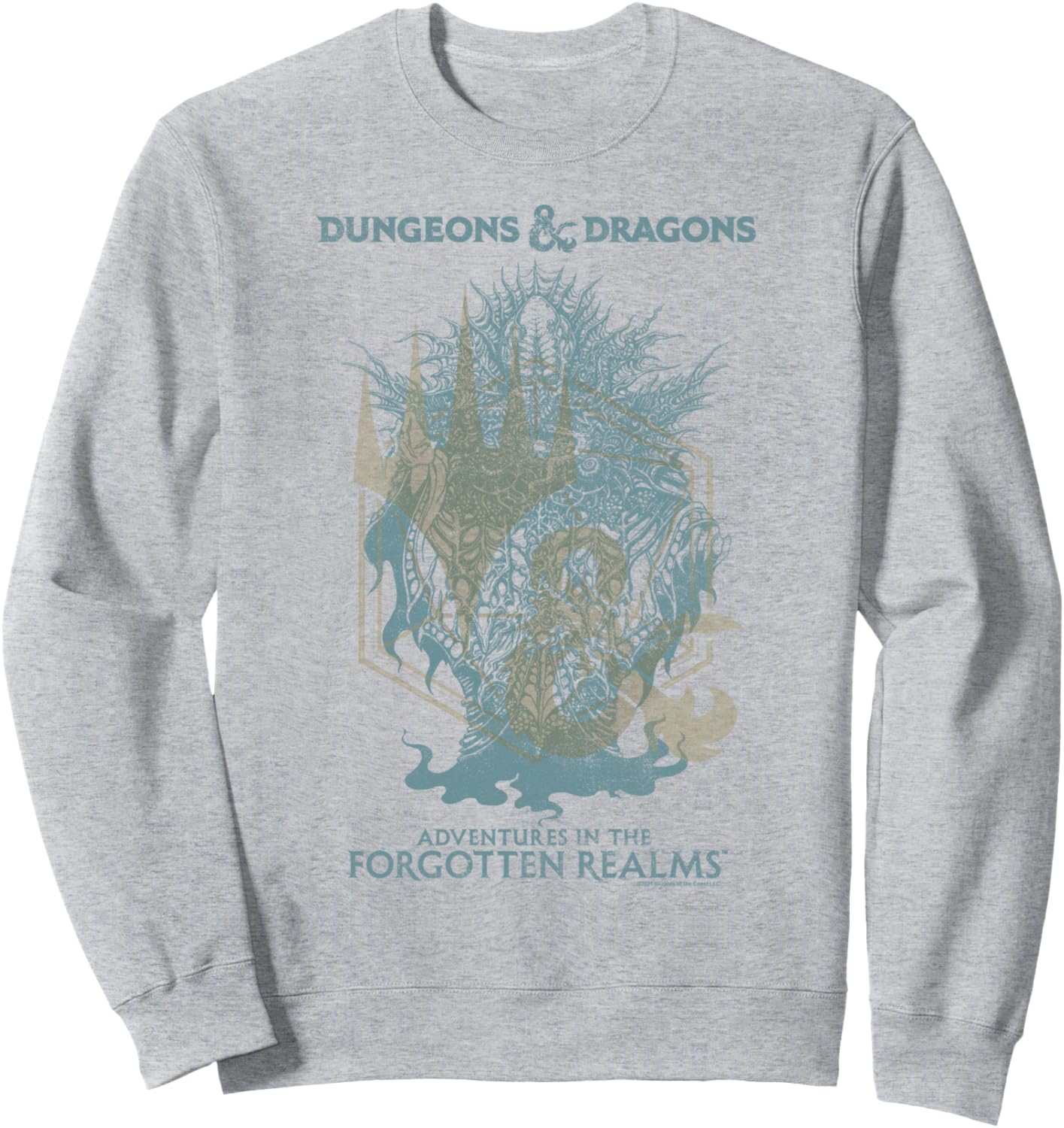 

Толстовка Magic: The Gathering Dungeons & Dragons Mind Flayer, серая (серый меланж), размер S