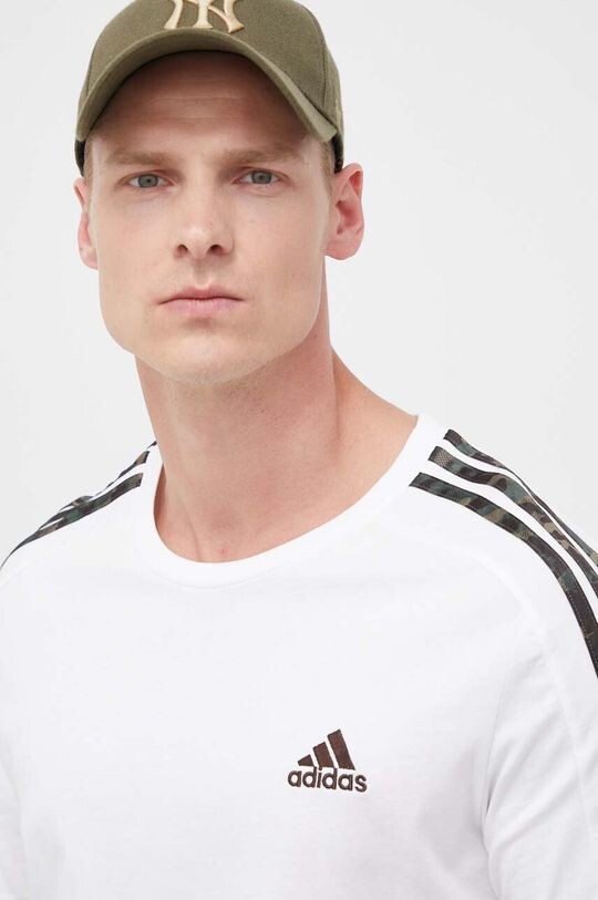 

Хлопковая футболка adidas, белый
