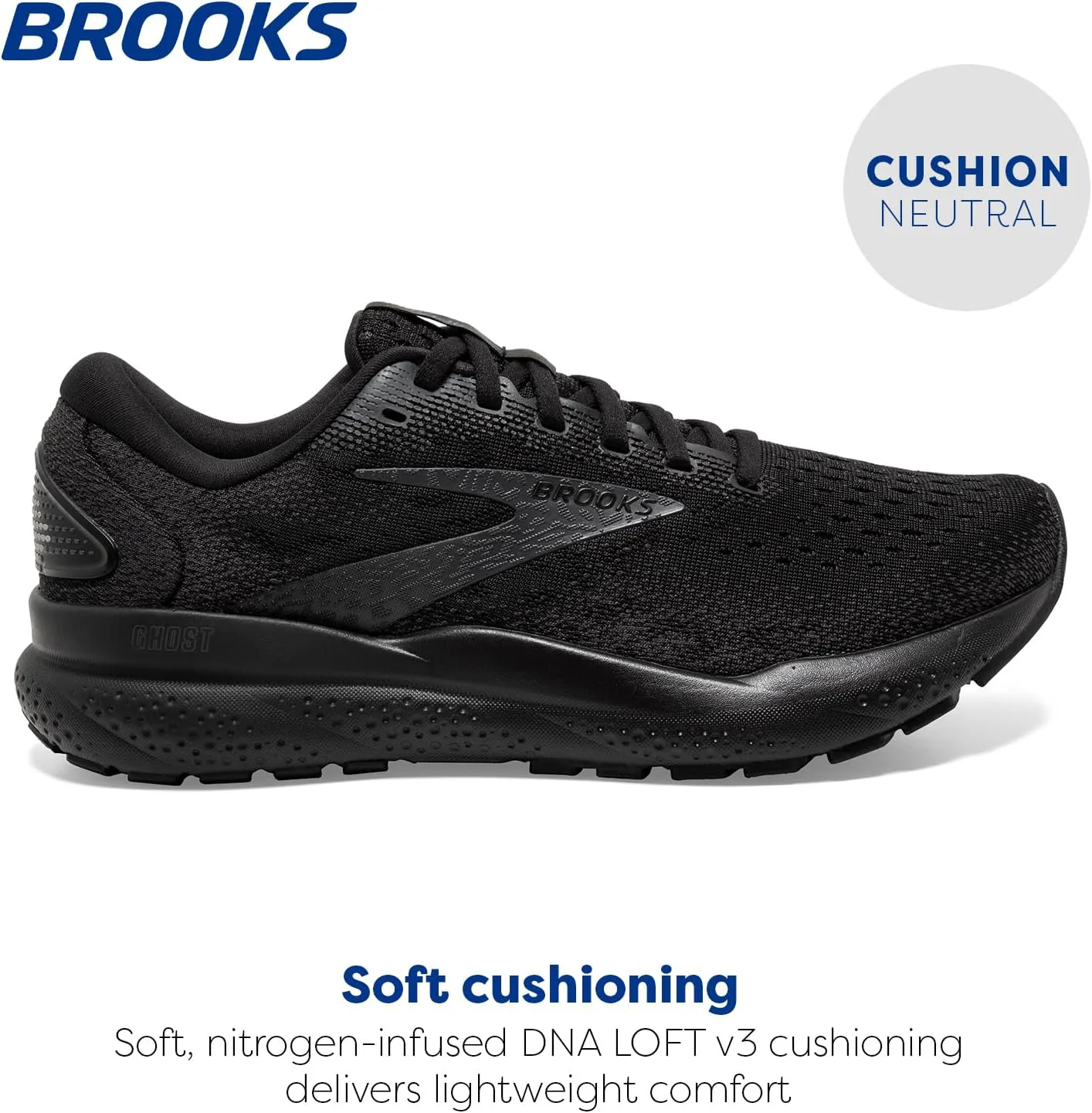 Мужские нейтральные беговые кроссовки Brooks Ghost 16, черный — фото 4