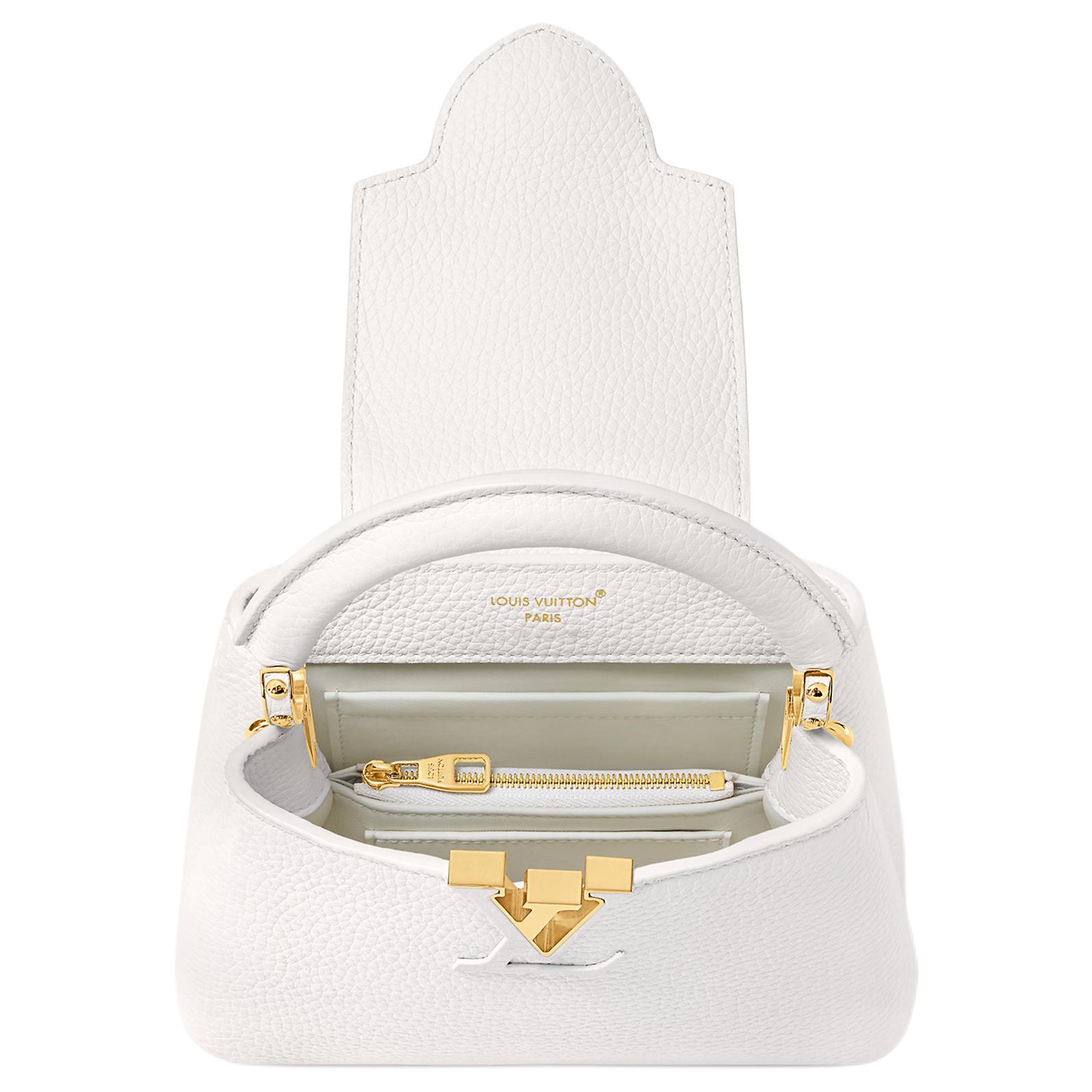 Сумка через плечо Capucines Taurillon Cow Leather, кроссбоди, мини-клатч Snow LOUIS VUITTON, gift set(basic set+box+shopping bag) — фото 4