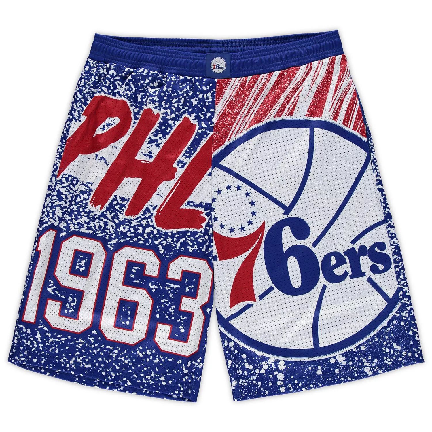 

Мужские шорты Mitchell & Ness Royal Philadelphia 76ers Big & Tall Hardwood Classics Jumbotron