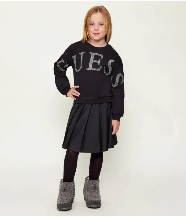 Толстовка loose fit Guess, черный — фото 2