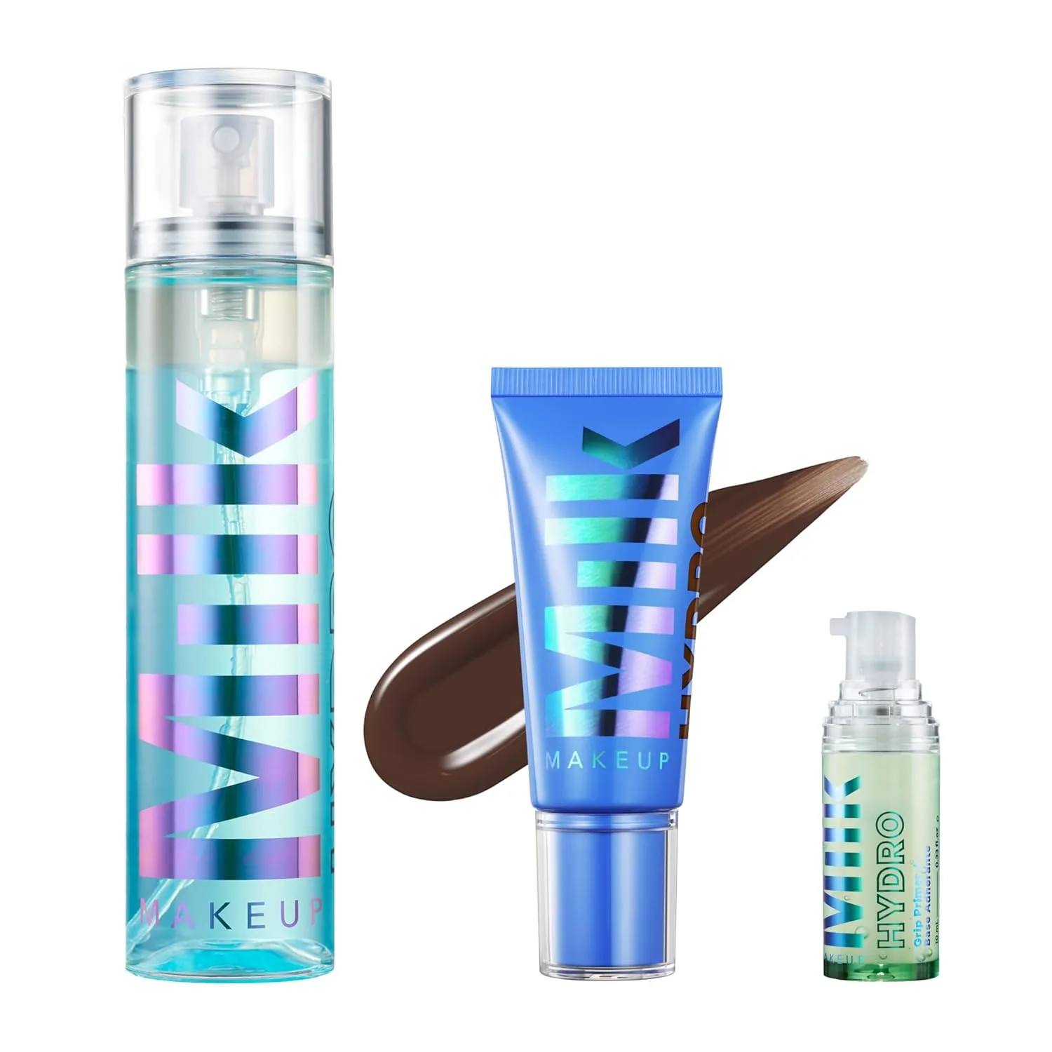 Milk Makeup Hydro Grip набор с праймером, спреем-фиксатором и тональным средством 14 - увлажняет кожу и фиксирует макияж до 12 часов - легкий и стойкий с гиалуроновой кислотой