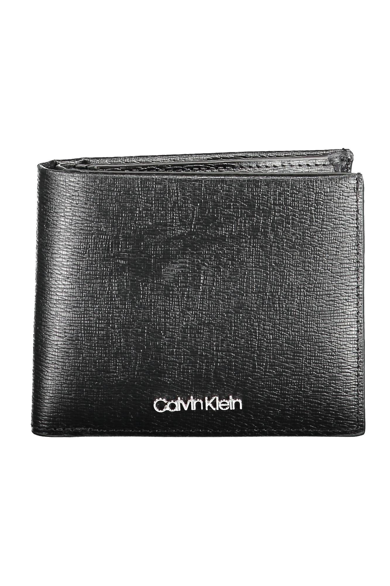 

Черный кожаный мужской кошелек Calvin Klein