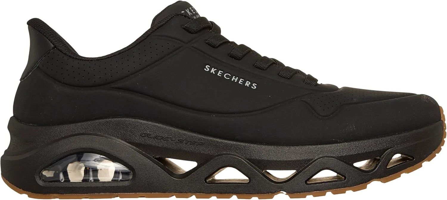 Мужские кроссовки Skechers Uno Step-Glide на воздухе без шнурков, черный — фото 3