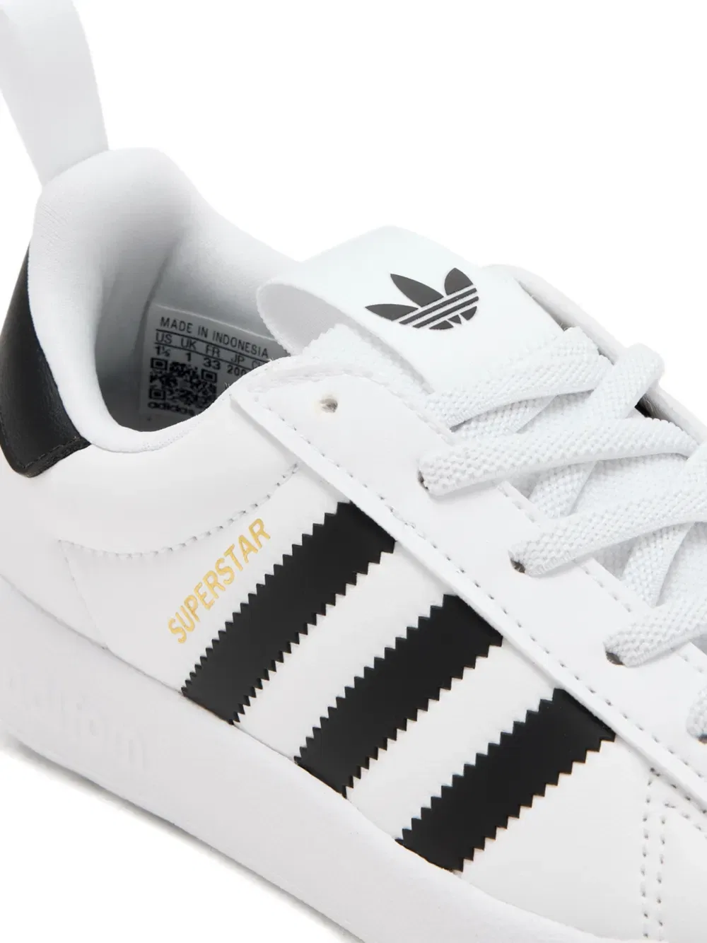 Кроссовки Adifom Superstar 360 в полоску на шнуровке Adidas Kids, белый — фото 2