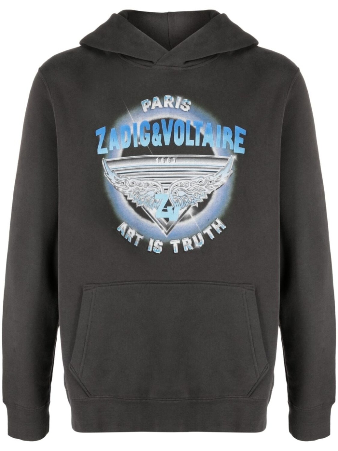 

Худи из смесового органического хлопка с логотипом Zadig&Voltaire, серый