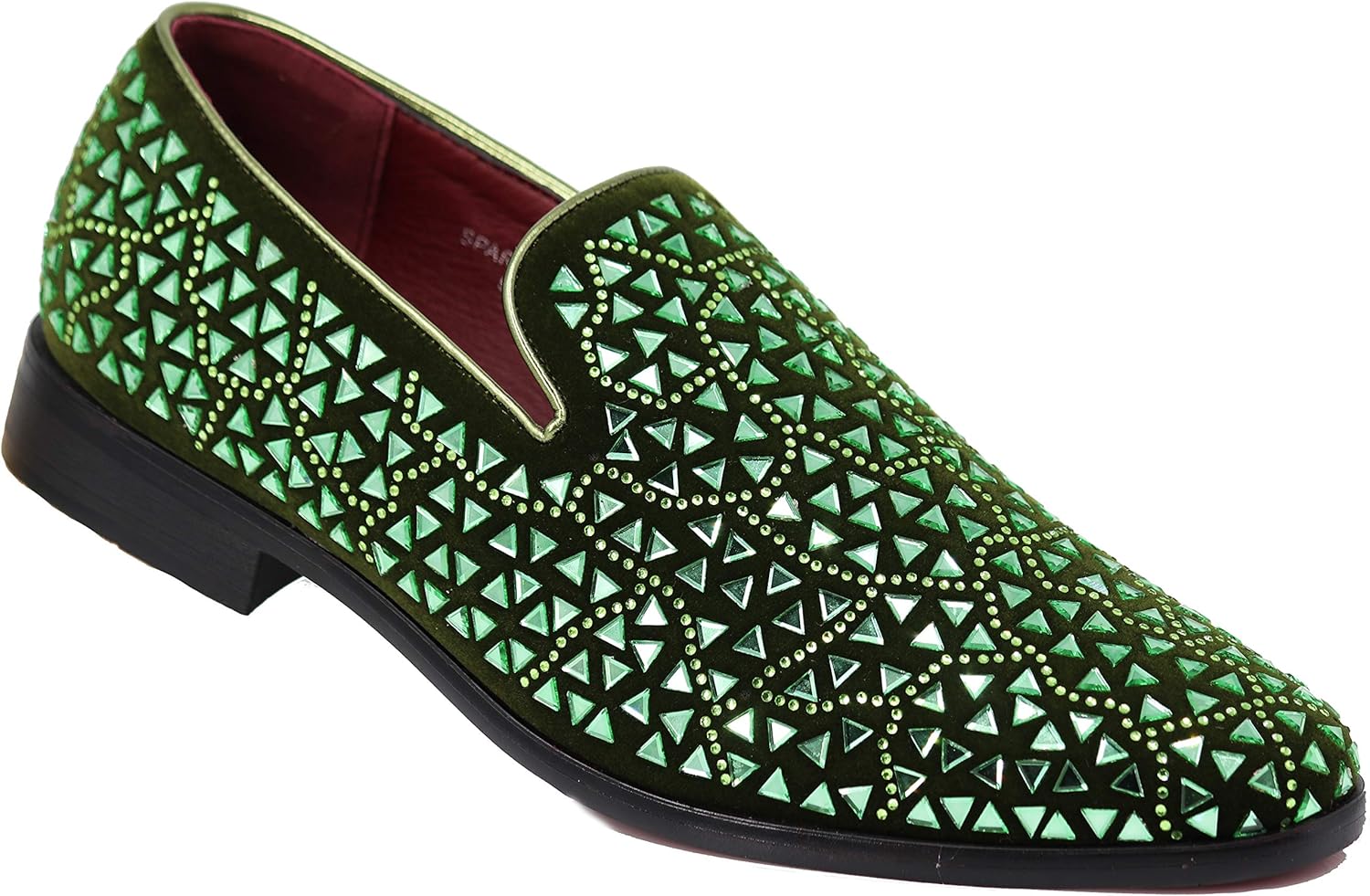 

Мужские замшевые туфли SPK27 с блестящими стразами, лоферы, классические дизайнерские мокасины Enzo Romeo, Olive