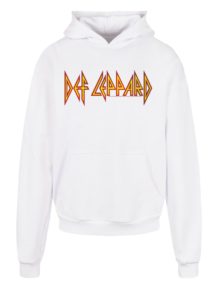 

Пуловер F4NT4STIC Ultra Heavy Hoodie Def Leppard Shatter Logo, белый