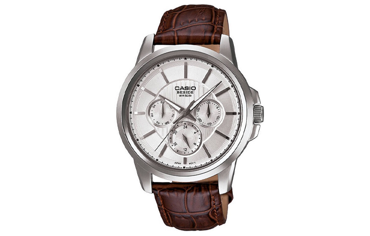 

CASIO Часы Men Standard Series 48.5mm Silver Watch BEM-307L-7A, Silver Dial