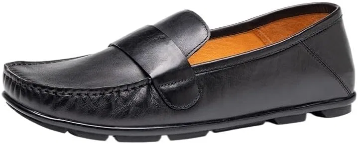 Мокасины мужские классические, Leather, Black UOPYNE