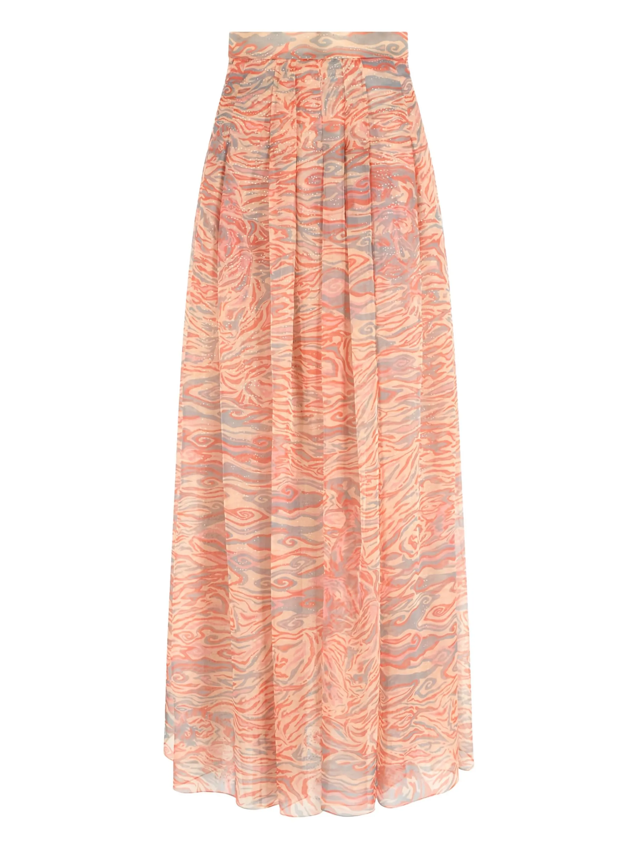 

Юбка макси с принтом и складками Giorgio Armani, оранжевый