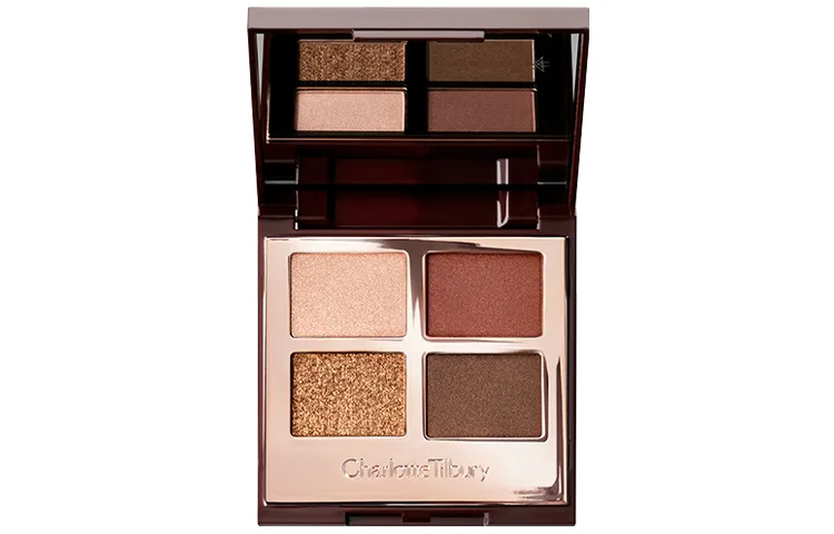 Charlotte Tilbury Тени для век CT Luxurious Color 4 Colors, Pink Brown Delicate Clear, легко растушевываются, 5.2г/6г, подарок на день рождения, The Bella Sofia Radiant Beauty