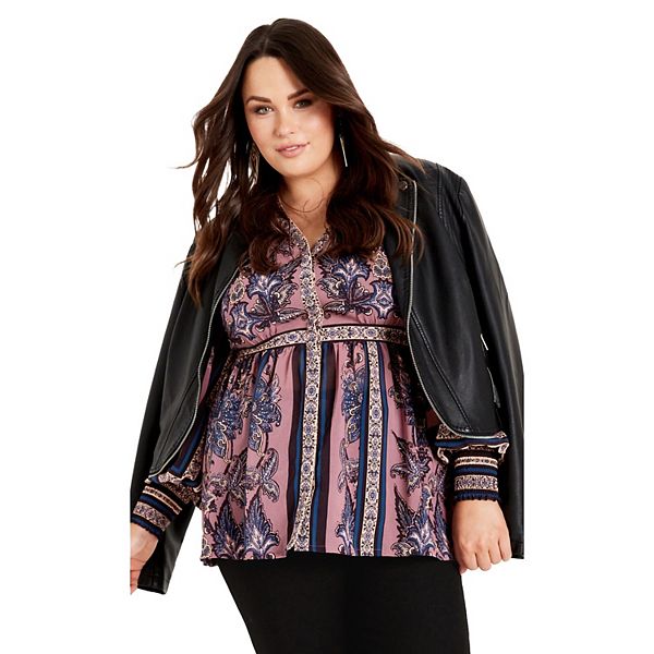 

Женский топ с длинным рукавом Serene Plus Size Avenue, Dusk