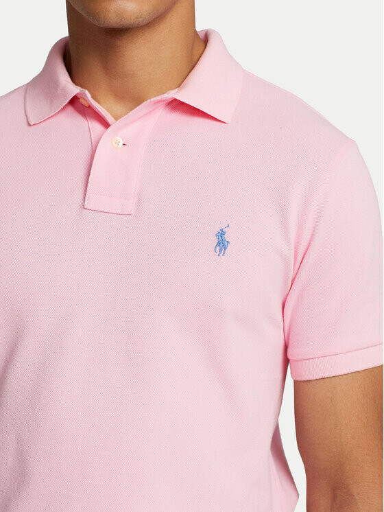 Рубашка поло узкого кроя по индивидуальному заказу Polo Ralph Lauren, розовый — фото 4