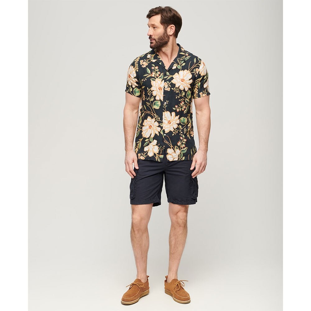 Рубашка с коротким рукавом Superdry Open Collar Print, Разноцветный — фото 4