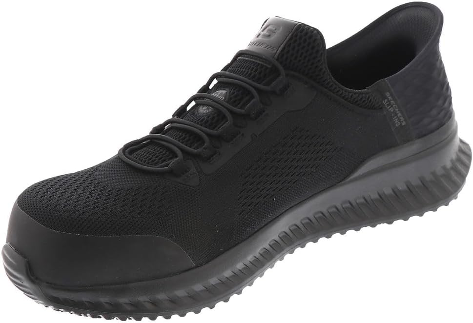Мужские лоферы Skechers Tilido Fletchit с механизмом без рук и с защищенным носком, черный — фото 4