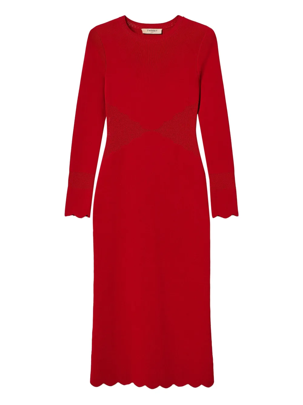 

Платье с фестонами TWINSET, красный