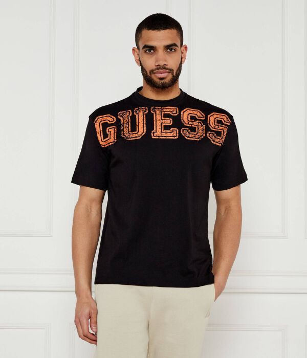

Футболка с надписью «Bugler» Regular fit Guess Active, черный