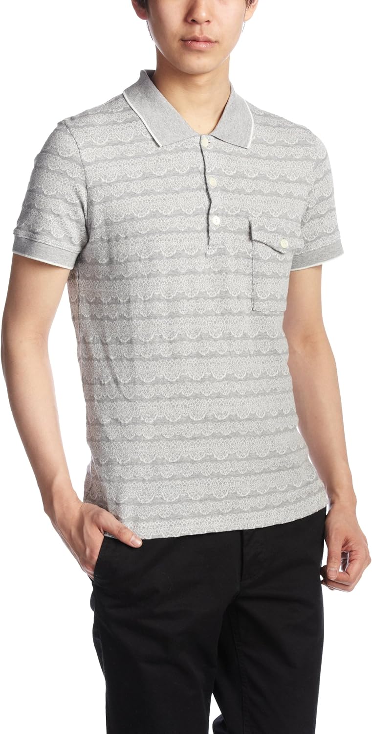 

Поло Mr. Olive из хлопка, этническое, с карманами Mr.Olive, светло-серый