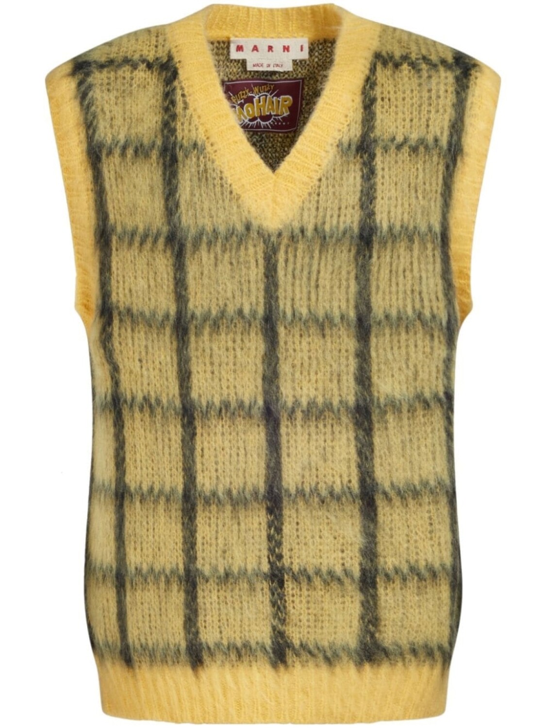 

Marni клетчатый жилет, желтый