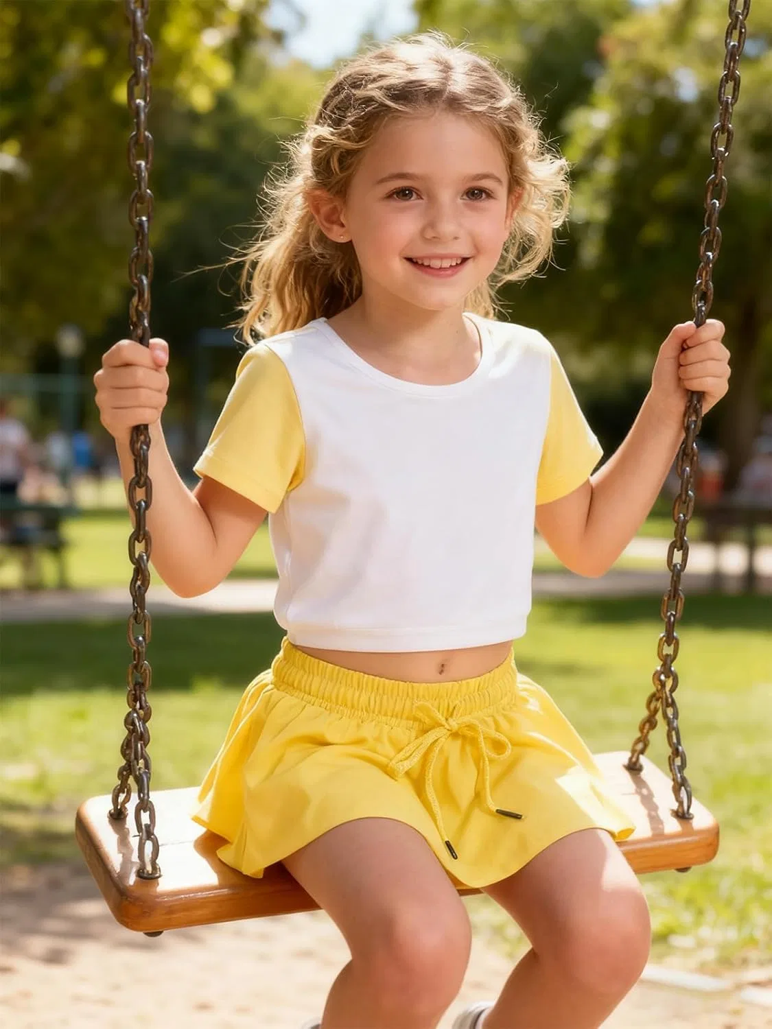 Шорты для девочек Flowy Shorts Heyielda, цвет Lemon Yellow — фото 4