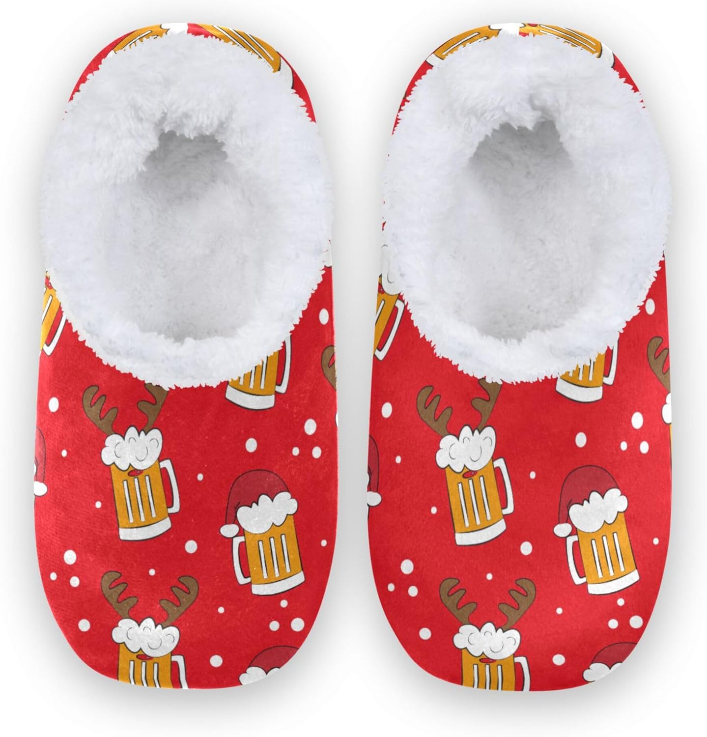 

Домашние тапочки с мягким мемори-фоамом, теплые носки-тапочки для женщин и мужчин Umidedor, красный