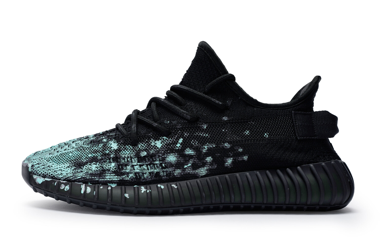 Кроссовки adidas originals Yeezy Boost 350 V2 Lifestyle Shoes Unisex Low-top Cyan, черный