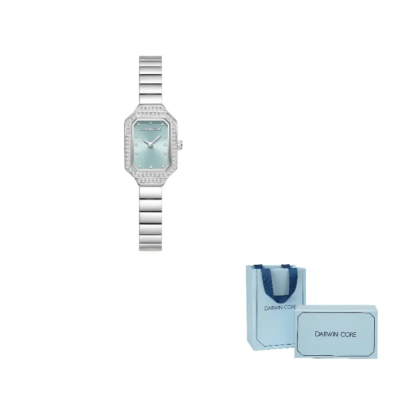 

Darwin Core Часы Quartz Movement Stainless Steel Watchband Watch Women's Watch Black Dial, Glacier Blue