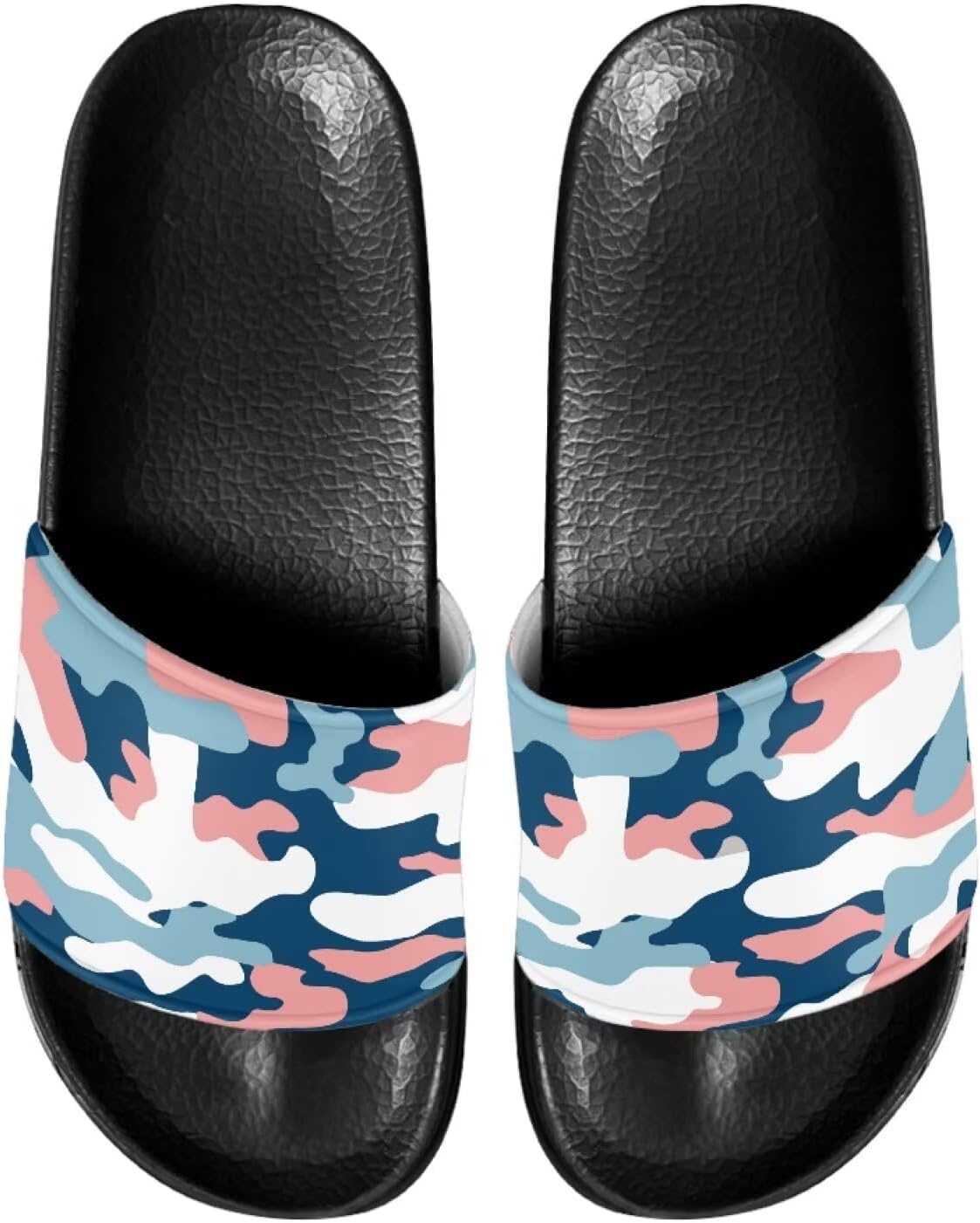 

Противоскользящие сланцы для женщин и мужчин, открытые босоножки для дома, удобные плоские шлепанцы для ванной и пляжа Annejudy, синий