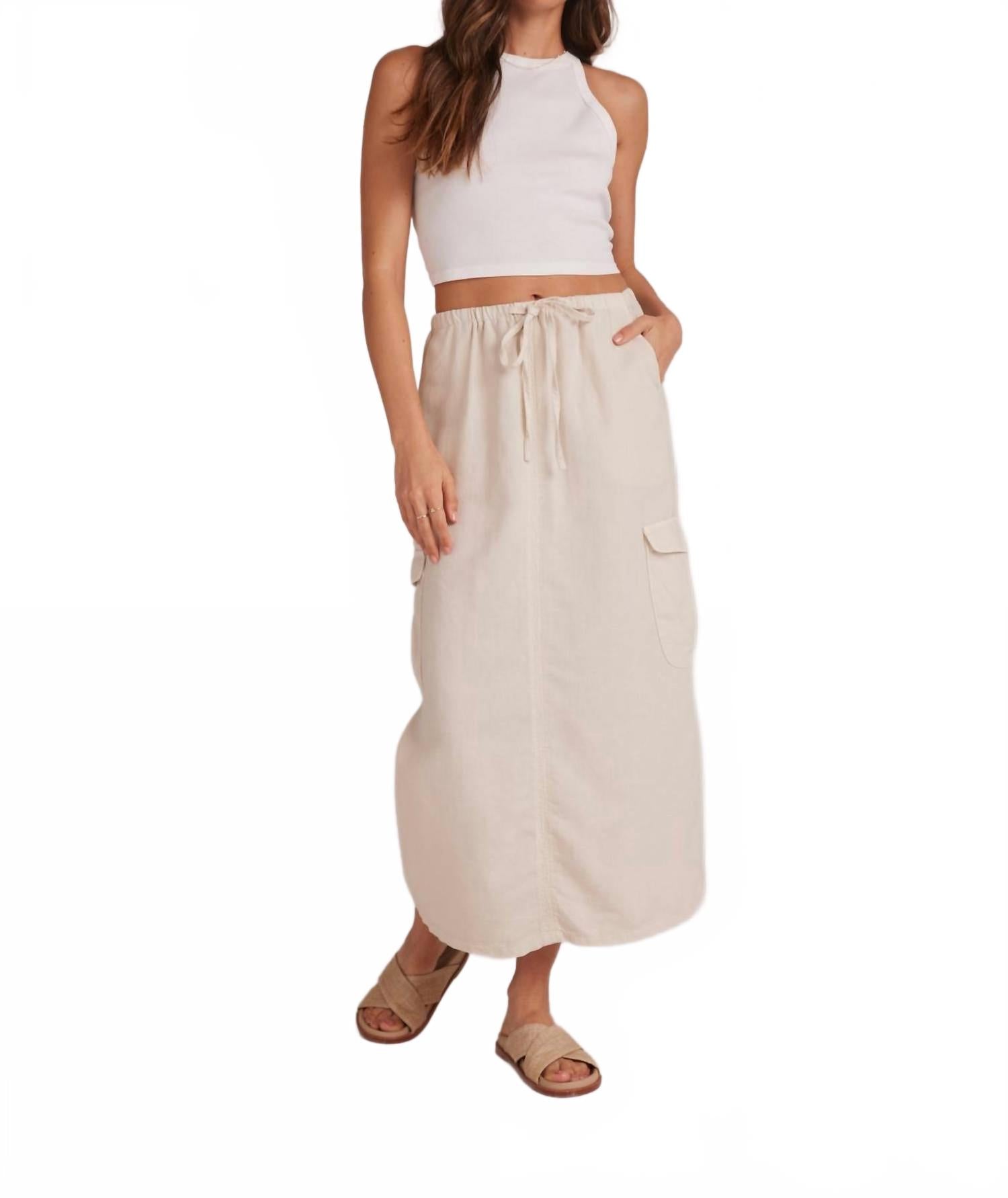 

Юбка-карго с плиссированными карманами в бежевом цвете Bella Dahl