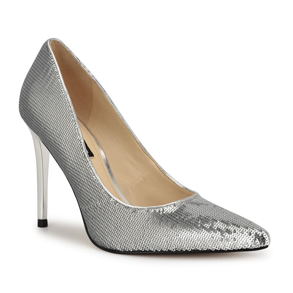 

Женские туфли на каблуке Nine West Fresh, цвет Silver Sequin
