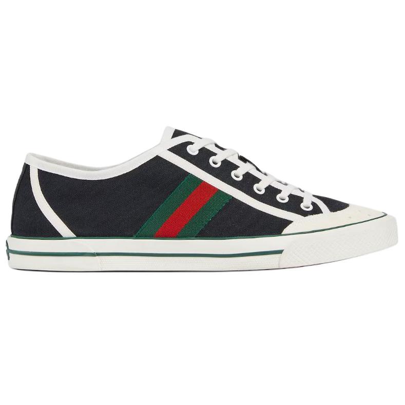 Теннисные 1977 Low top Canvas Shoes мужские черные GUCCI, Original Shoe Box Included — фото 3