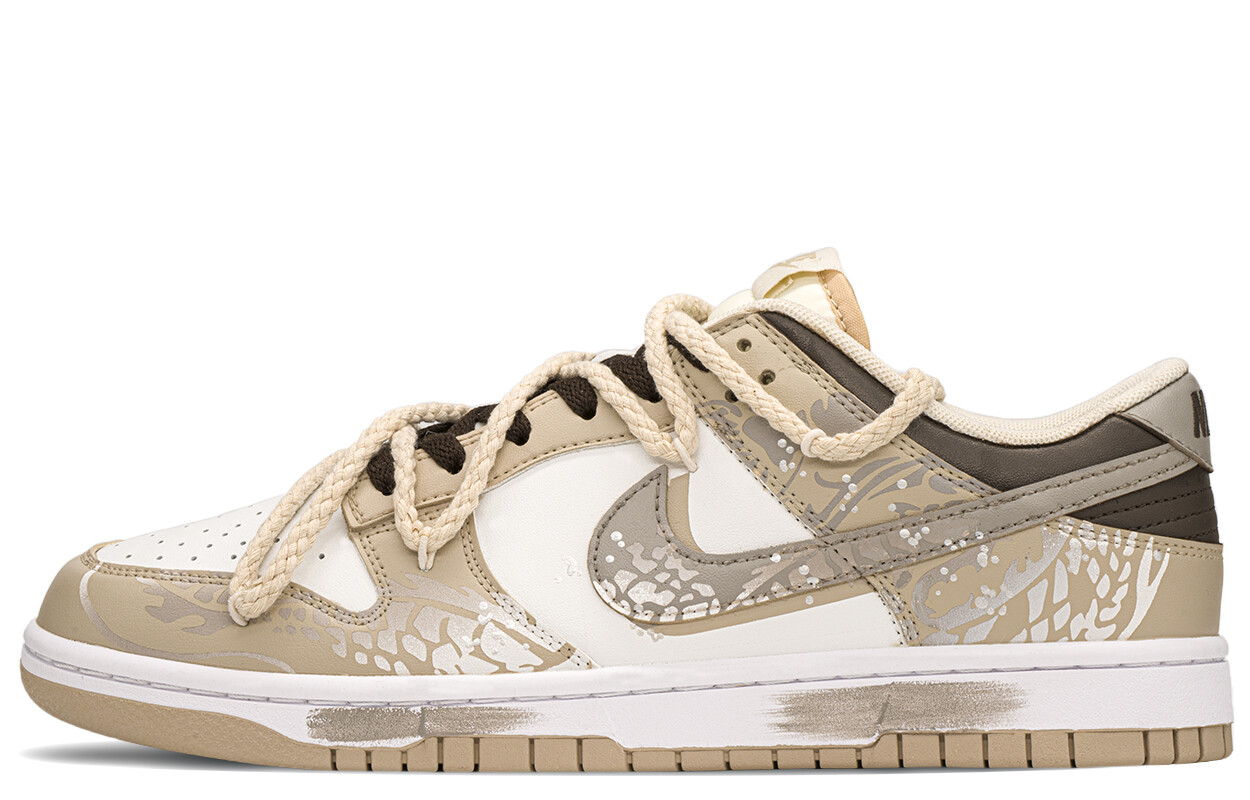 

Кроссовки Nike Dunk Skateboarding Shoes Men Low-top Brown/yellow, синий