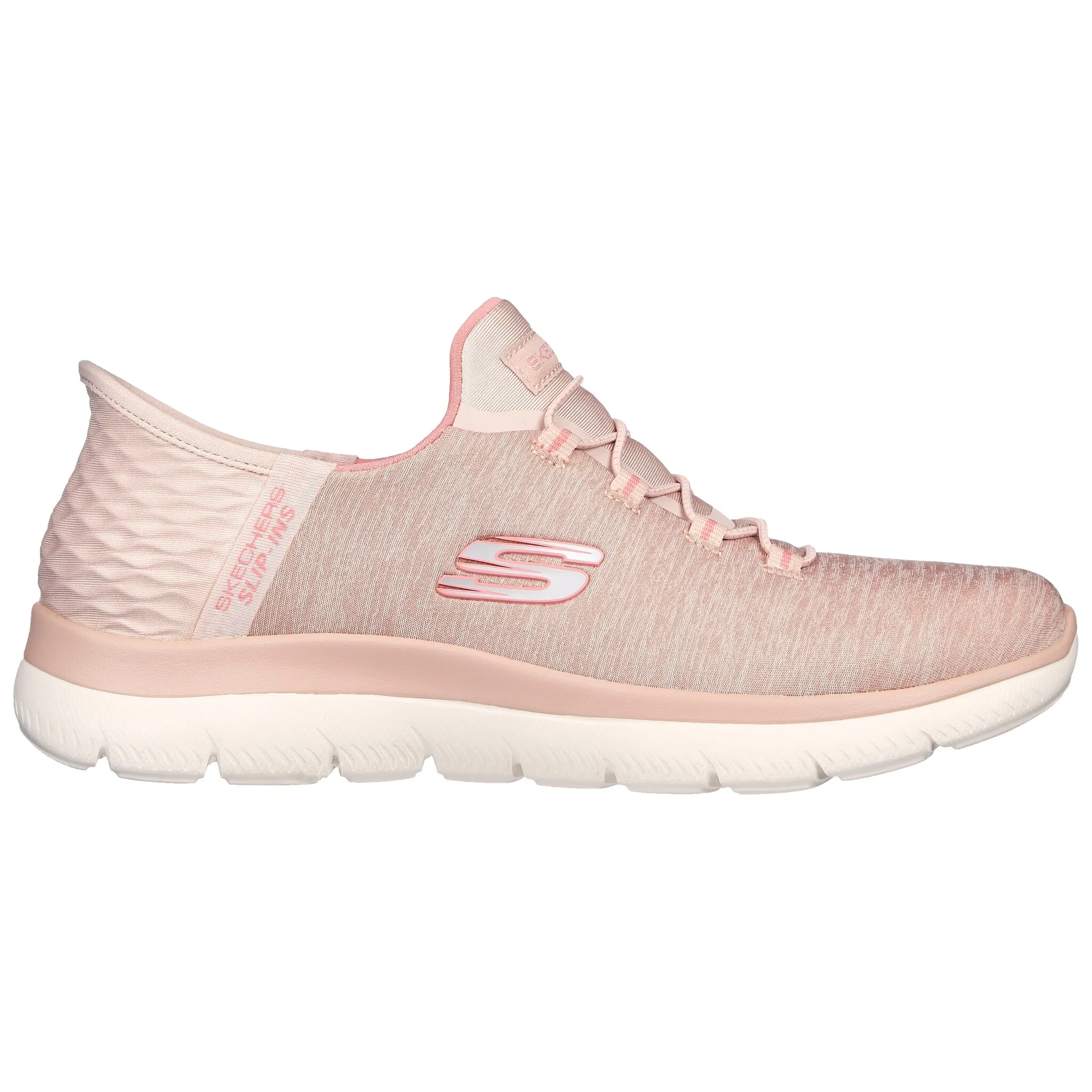 Тапочки Skechers "SUMMITS DAZZLING HAZE", кроссовки без шнуровки, повседневная обувь с тонкими контрастными деталями, розовый — фото 4