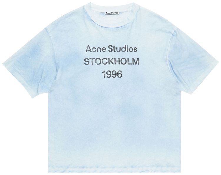 

Футболка Acne Studios Logo Relaxed Fit T-Shirt 'Dusty Blue', синий