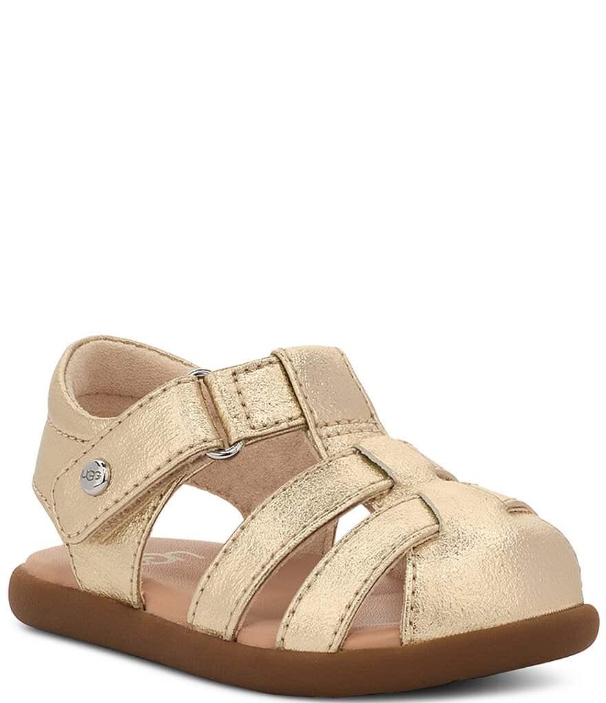 

Сандалии-рыбаки UGG для девочек Kolding Metallic Fisherman, туфли для кроватки (для младенцев), золотой