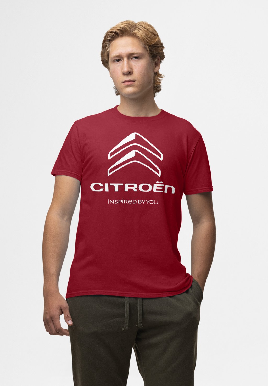 

Футболка с принтом CITROEN LOGO INSPIRED BY YOU Henry Tiger, бургундия