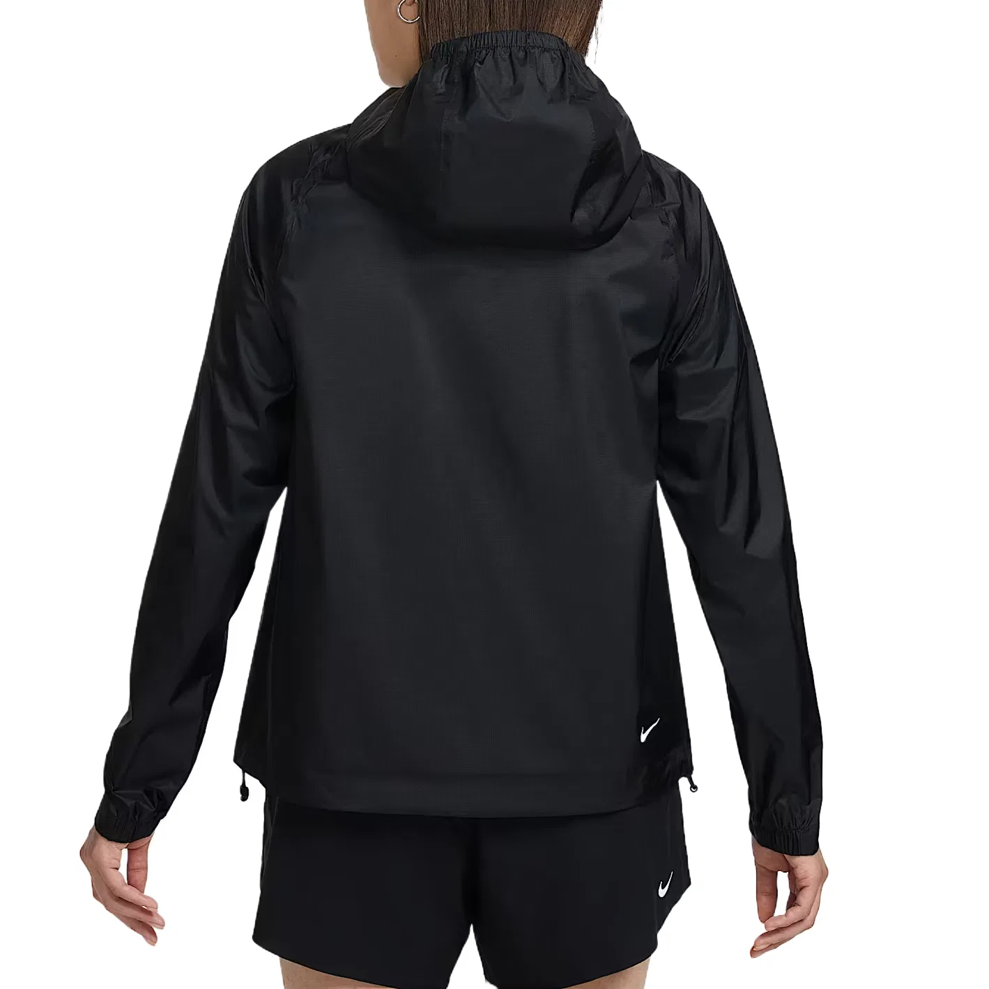 Куртка женская Black/Mountain Peak White с капюшоном, умеренная жесткая оболочка Nike — фото 3
