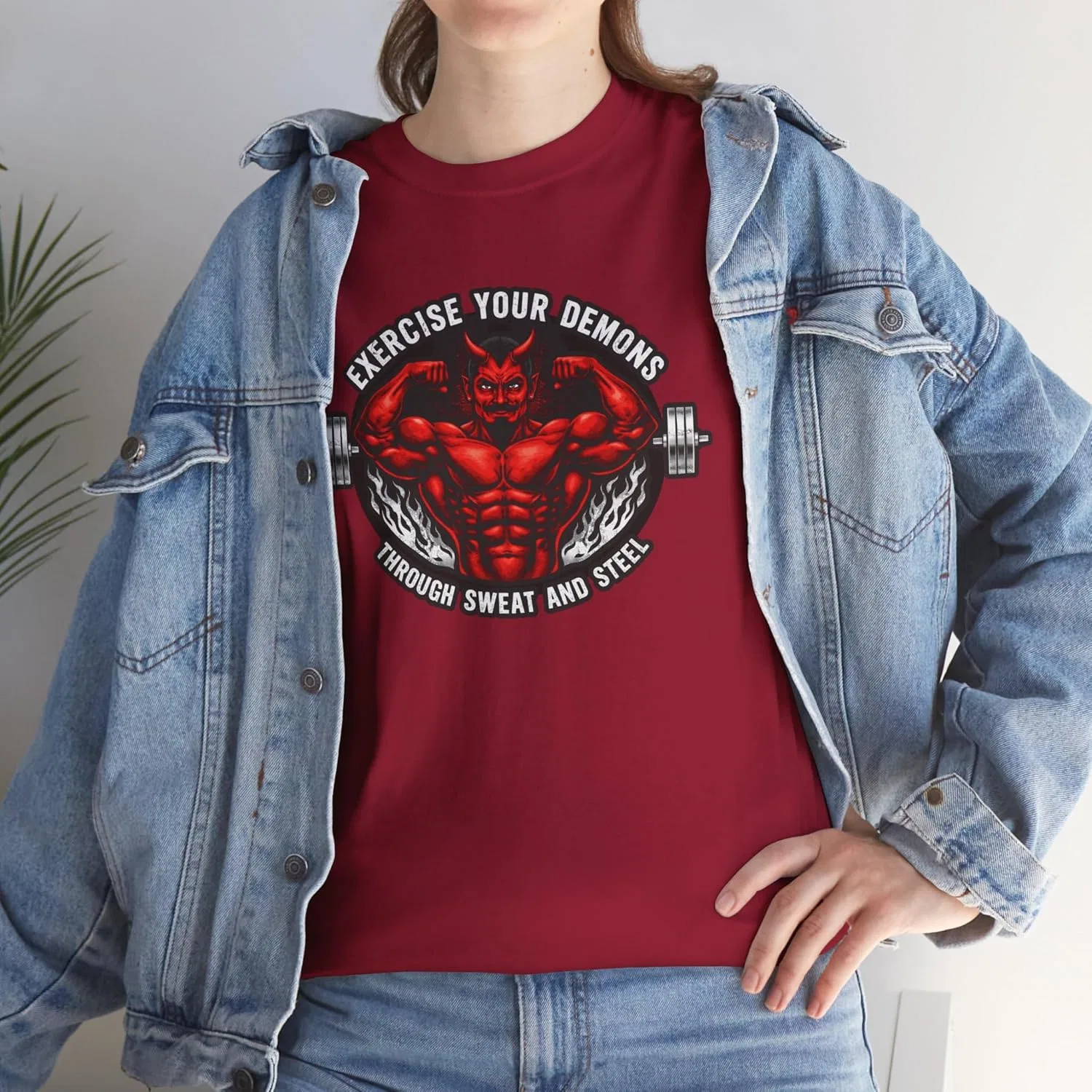 Футболка тренировочная Cotton Tee, Cardinal Red — фото 3