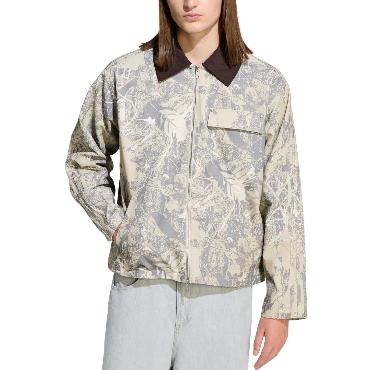 Рабочая куртка Adidas Workwear Canvas Jacket 'Putty Grey Grey Three Wonder Beige' — фото 2