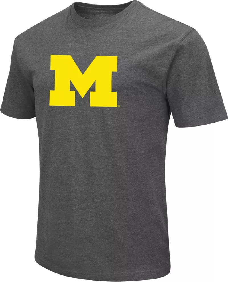 

Мужская серая футболка двойного цвета Colosseum Michigan Wolverines