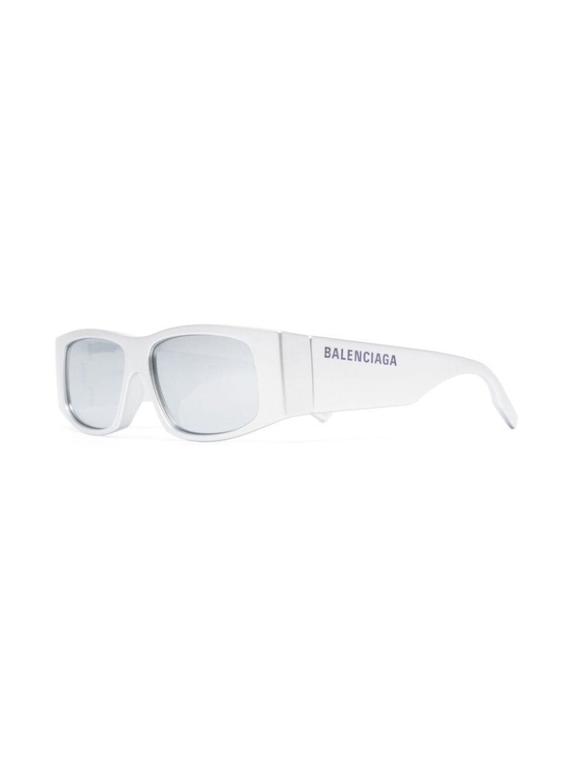Balenciaga Eyewear солнцезащитные очки Led в квадратной оправе, серебристый — фото 2