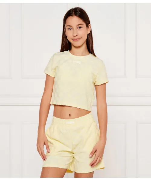 

Футболка Cropped fit Guess Active, желтый