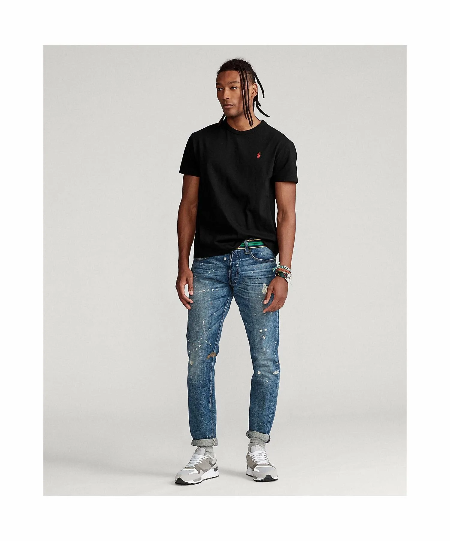 Классическая трикотажная футболка Polo Ralph Lauren, 001 Black — фото 3