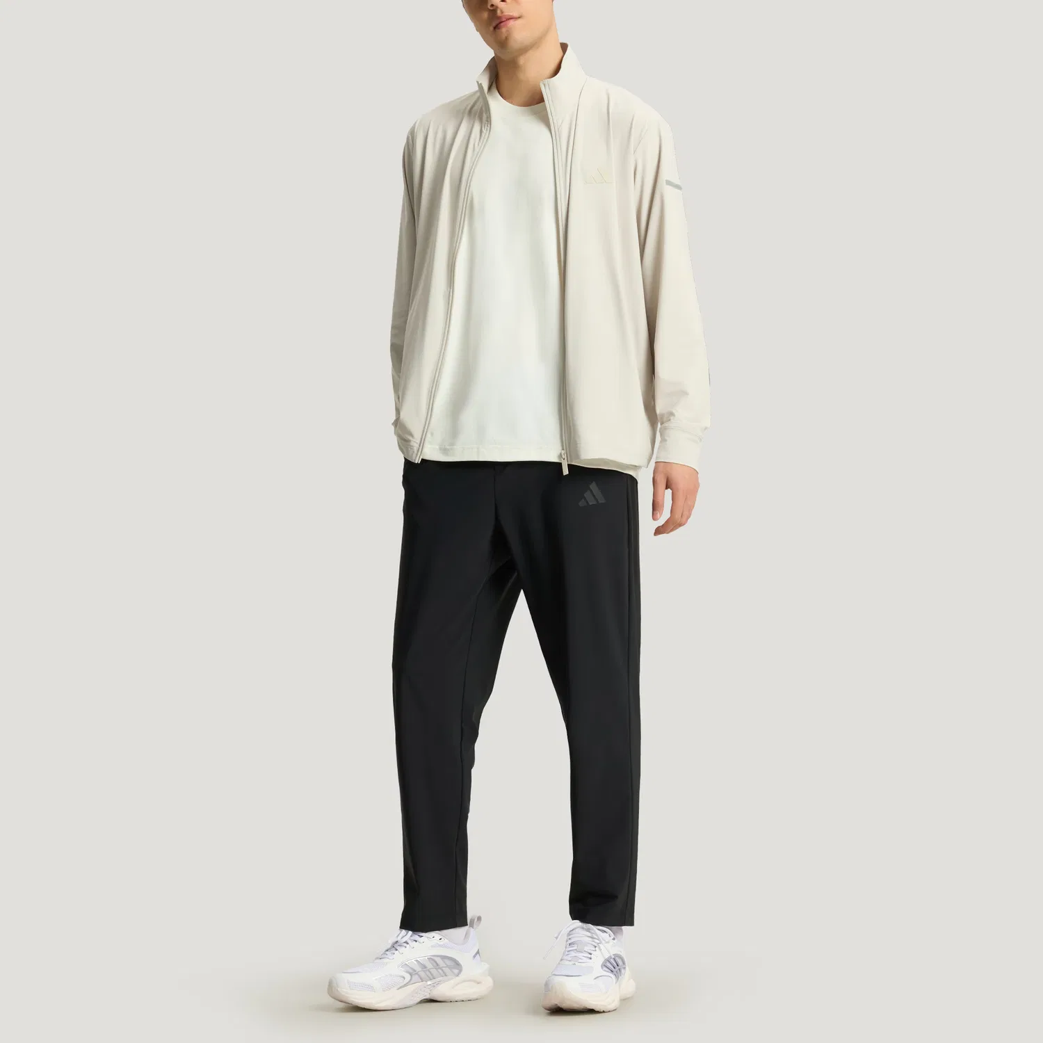 Брюки трикотажные зауженные Casual Pants Men's Adidas, Black — фото 4