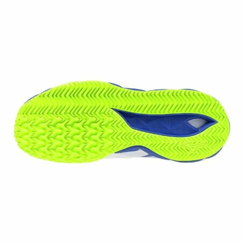 Унисекс кроссовки для тенниса «Wave Enforce Tour 2 OC» от Mizuno, 20 White X Blue X Yellow — фото 3